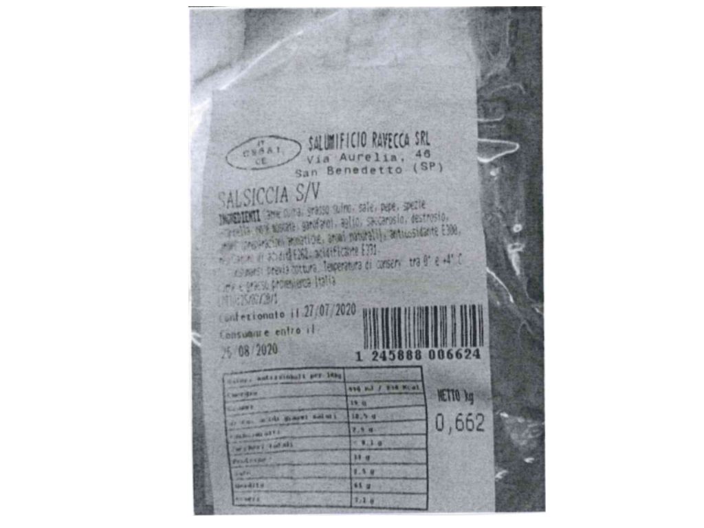 Metro ritira la salsiccia del Salumificio Ravecca per presenza di Salmonella