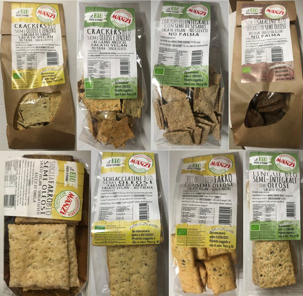 Ritirati i crackers e snack da forno della Pasticceria Biologica Manzi