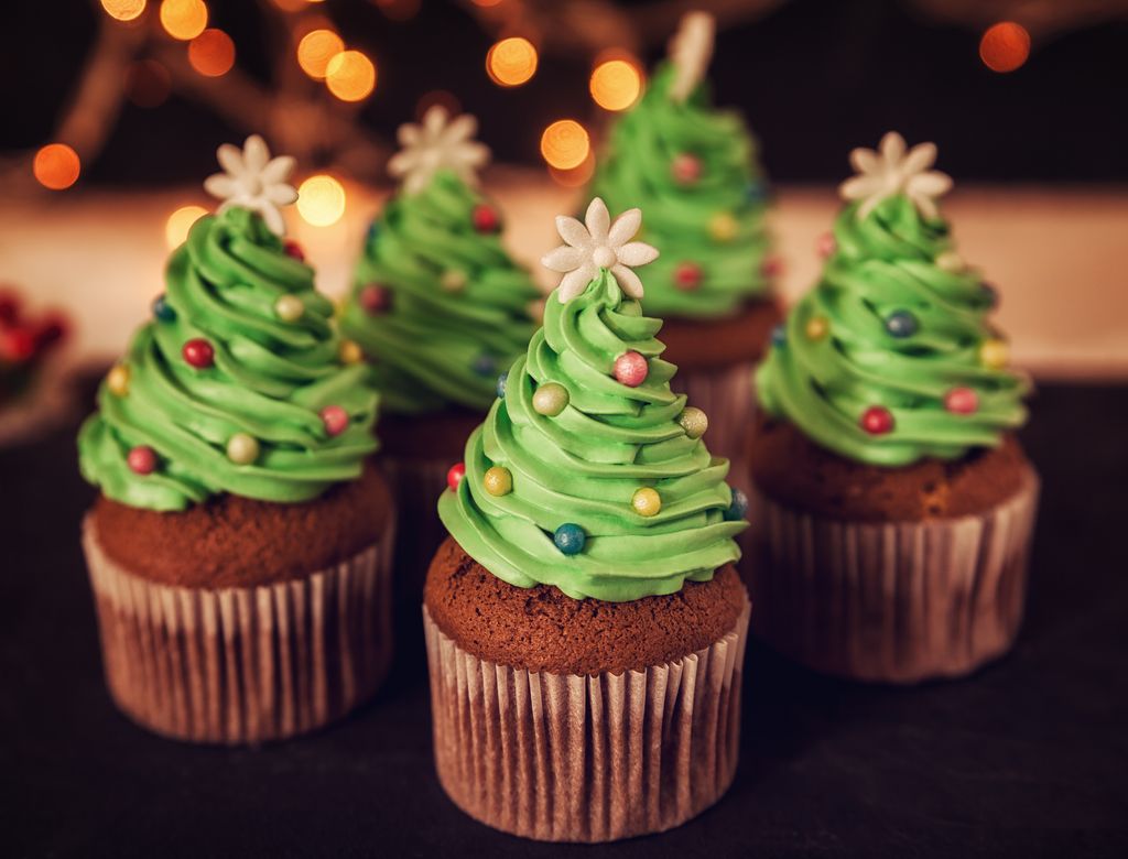 Tronchetto di natale Cupcake natalizi