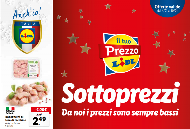 Volantino Lidl, le offerte da lunedì 4 gennaio al 10 gennaio 2021