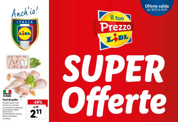 Volantino Lidl, le offerte dal 18 al 24 gennaio 2021