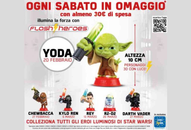 Eurospin e la collezione Star Wars, come ottenere i personaggi luminosi dal 20 febbraio al 27 marzo