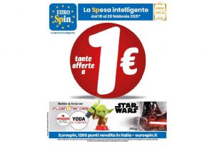 Volantino Eurospin dal 18 al 28 febbraio: offerte a 1 € e collezione Star Wars