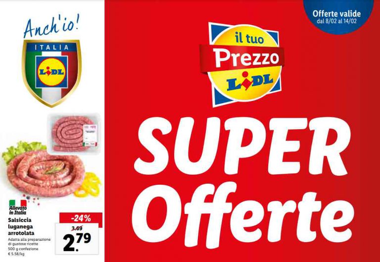 Volantino Lidl, le offerte dall'8 al 14 febbraio: San Valentino e settimana British