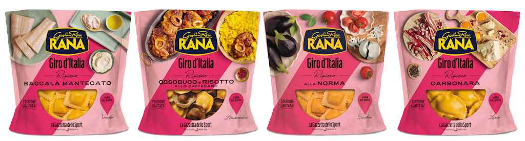 Ravioli Giovanni Rana, i gusti e le nuove ricette della linea "Rana - Giro d'Italia