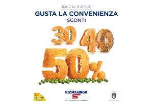 Volantino Esselunga dal 7 al 17 aprile: sconti del 30%, 40% e 50%