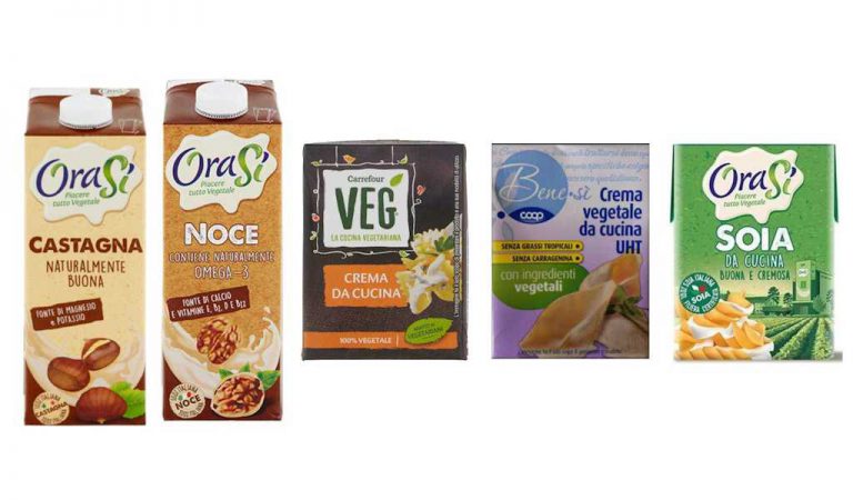 Richiamate crema vegetale da cucina Coop e Carrefour, bevanda vegetale alla noce e castagna e soia da cucina Orasì per ossido di etilene