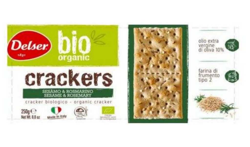 Bio Crackers Sesamo e Rosmarino Delser