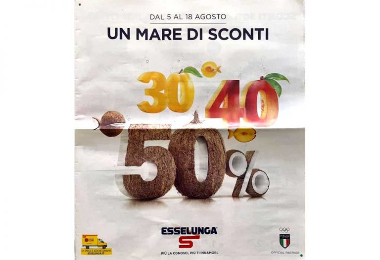 Nuovo Volantino Esselunga dal 5 al 18 agosto 2021: un mare di sconti al 30%, 40% e 50%