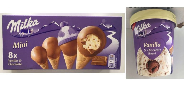 Richiamati gelati Milka mini coni e pot per ossido di etilene nella farina di semi di carrube