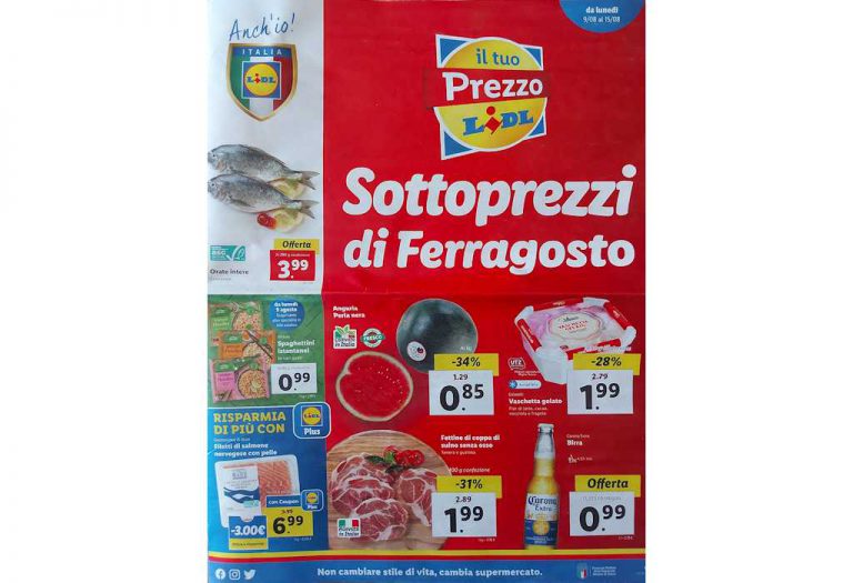 Volantino Lidl prossima settimana dal 9 al 15 agosto 2021: Sottoprezzi di Ferragosto e settimana Asiatica