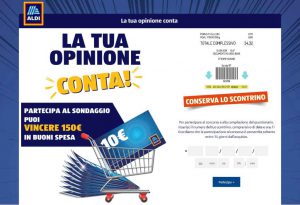 Aldi e il concorso La tua opinione conta: come vincere i buoni spesa con il sondaggio