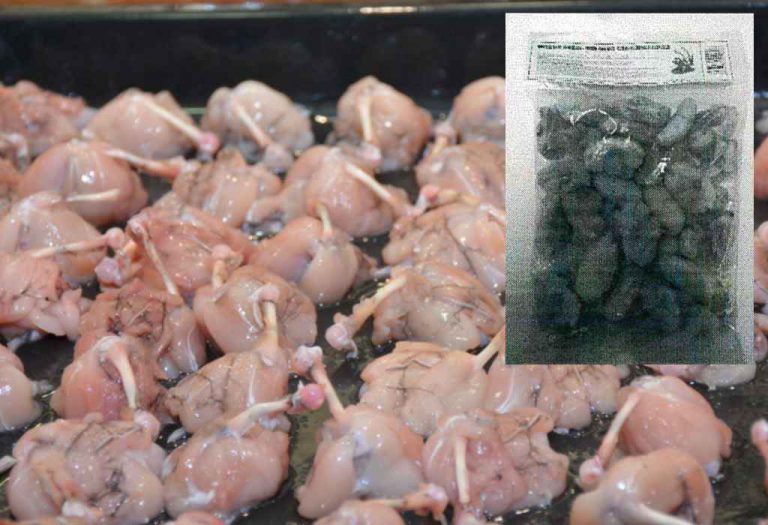 Richiamate cosce di rana congelate per rischio chimico