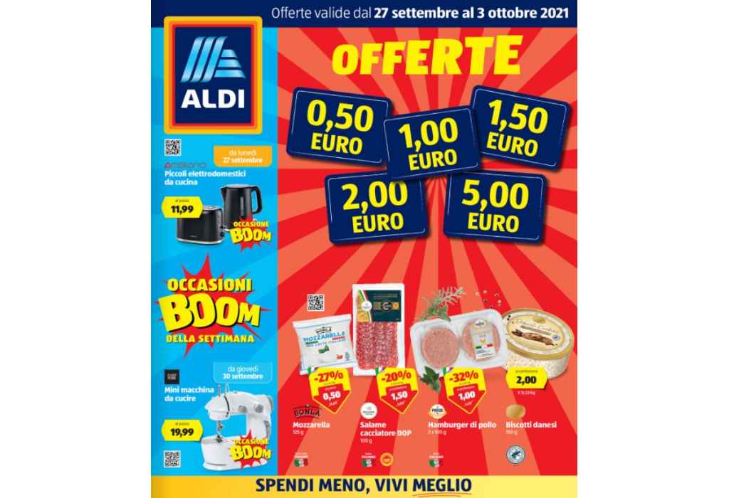 Volantino Aldi dal 27 settembre al 3 ottobre 2021: Offerte da 0,50 € a 5 €