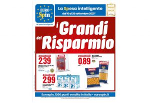 Volantino Eurospin dal 16 al 26 settembre 2021