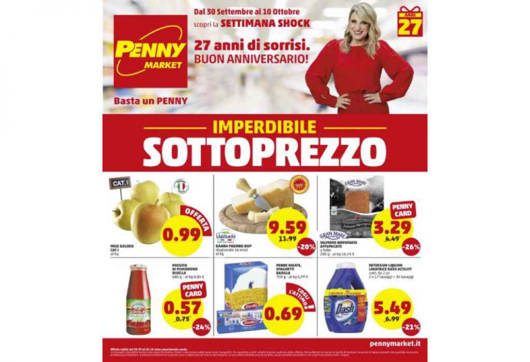 Volantino Penny Market dal 30 settembre al 10 ottobre 2021