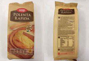 Richiamata Polenta rapida Coop per possibile presenza di corpi estranei