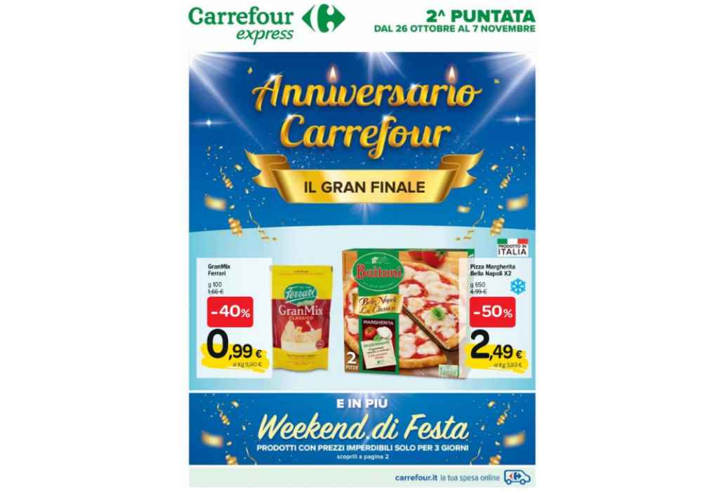 Volantino Carrefour Express dal 26 ottobre al 7 novembre 2021