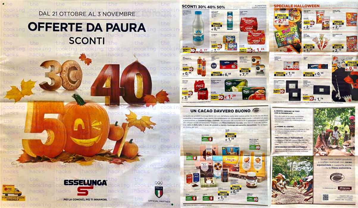 Volantino Esselunga dal 21 ottobre al 3 novembre 2021: offerte