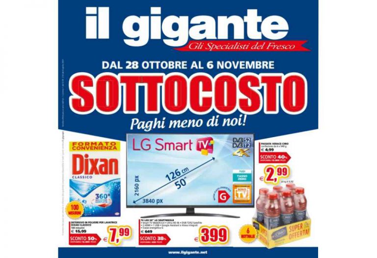 Volantino Il Gigante dal 28 ottobre al 6 novembre 2021