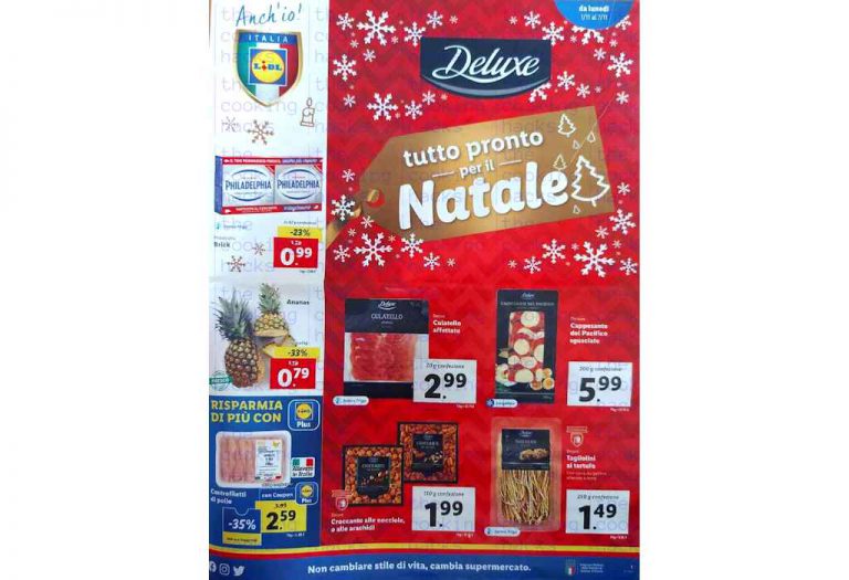 Volantino Lidl prossima settimana dal 1 al 7 novembre 2021: tutto pronto per il Natale