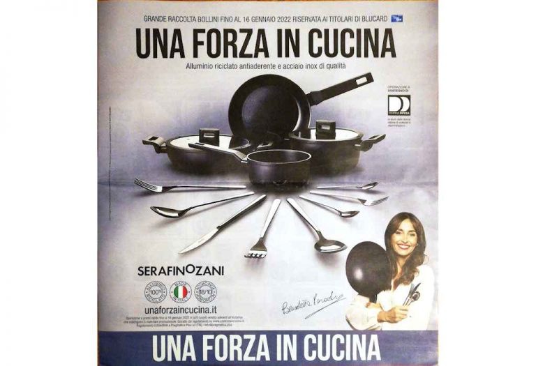 Raccolta bollini Il Gigante Una forza in Cucina: la collezione di pentole e padelle Serafino Zani