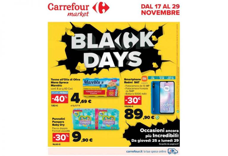 Volantino Carrefour Market dal 17 al 29 novembre 2021