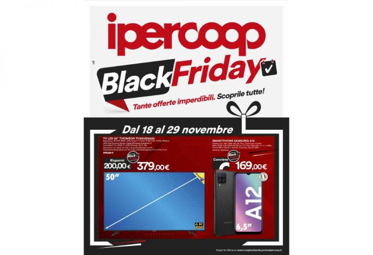Volantino Ipercoop Black Friday dal 18 al 29 novembre 2021