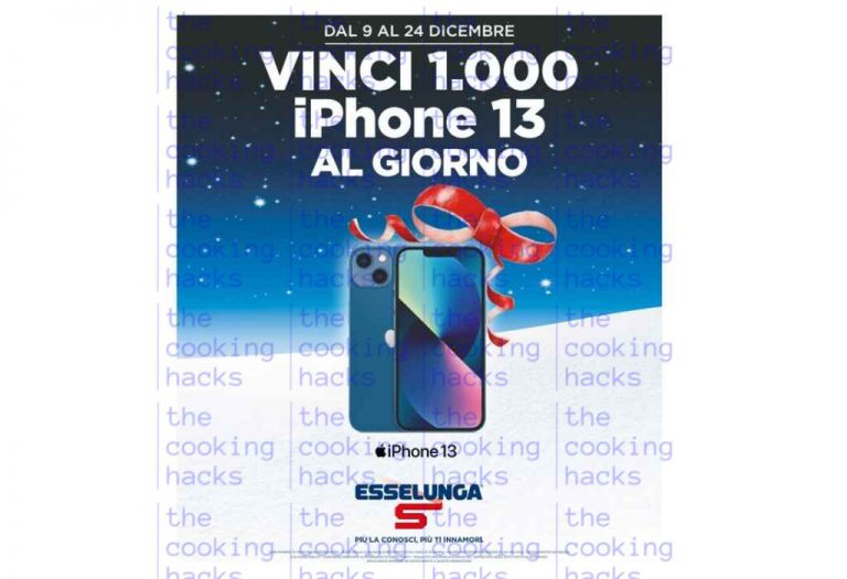 Grande Concorso di Natale Esselunga 2021: come vincere 1000 iPhone 13 al giorno