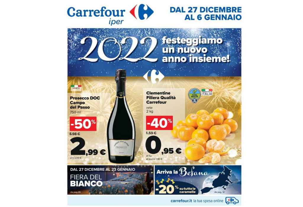 Volantino Carrefour Iper dal 27 dicembre 2021 al 6 gennaio 2022