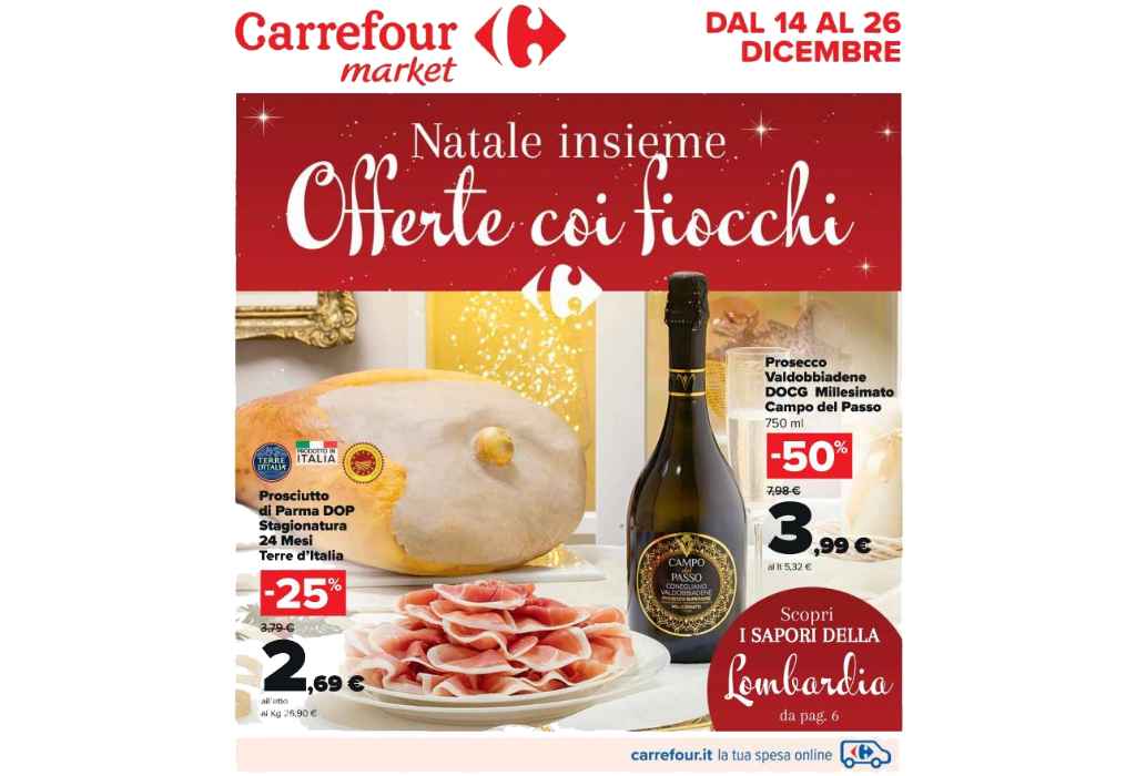 Volantino Carrefour Market dal 14 al 26 dicembre 2021