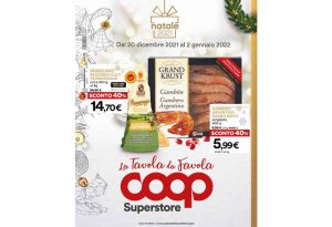 Volantino Coop Superstore dal 20 dicembre 2021 al 2 gennaio 2022