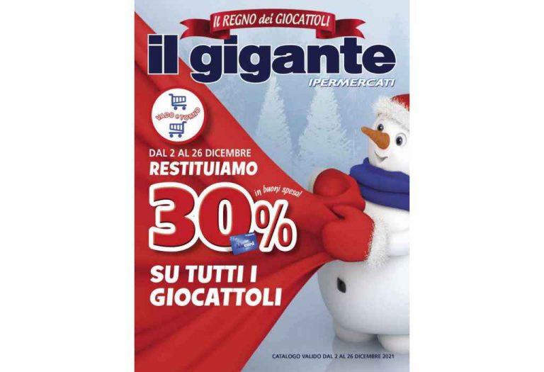 Volantino Il Gigante Giocattoli Natale dal 2 al 26 dicembre 2021