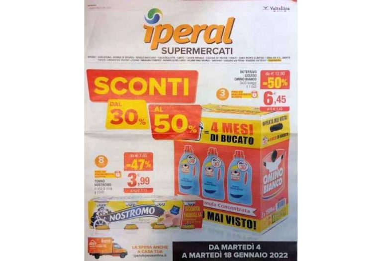 Volantino Iperal dal 4 al 18 gennaio 2022