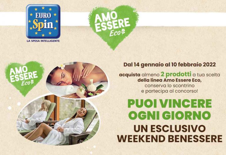 Concorso Eurospin Amo Essere Eco: come vincere un weekend benessere