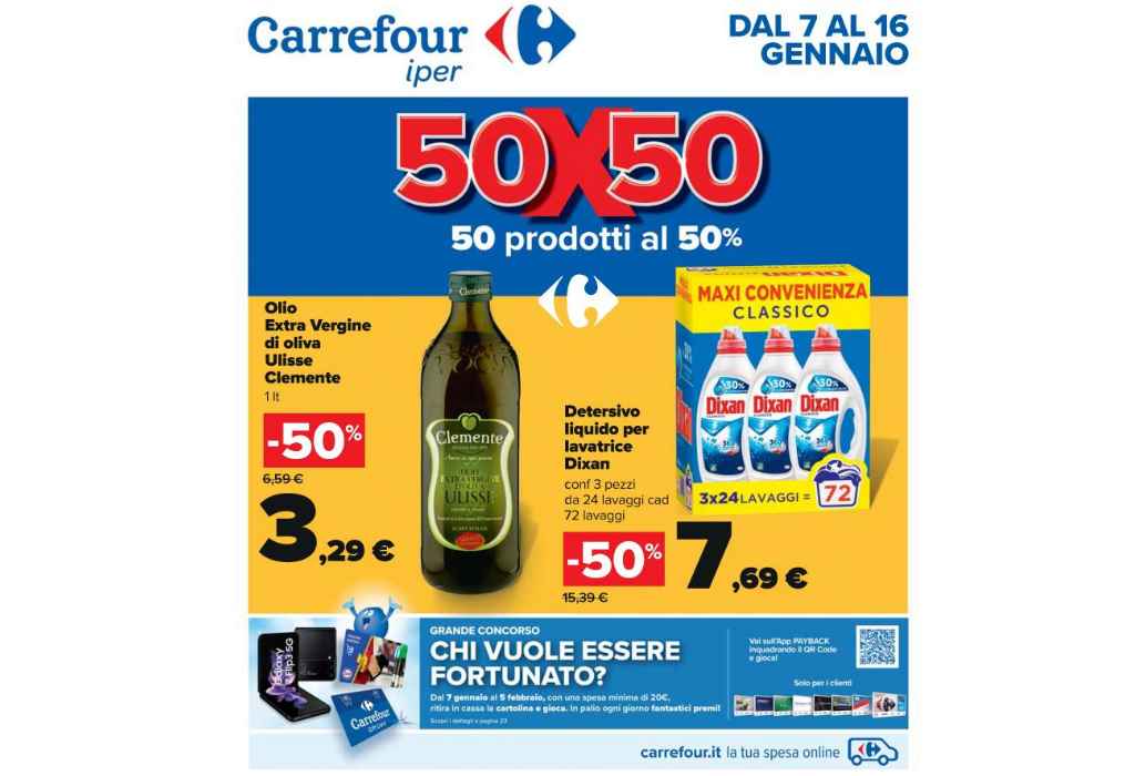 Volantino Carrefour Iper dal 7 al 16 gennaio 2022