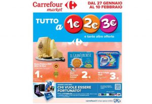 Volantino Carrefour Market dal 27 gennaio al 10 febbraio 2022