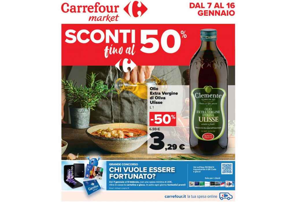 Volantino Carrefour Market dal 7 al 16 gennaio 2022