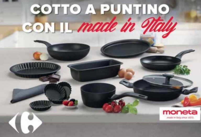 Collezione Carrefour Moneta 2022: la raccolta bollini per le pentole e teglie Moneta
