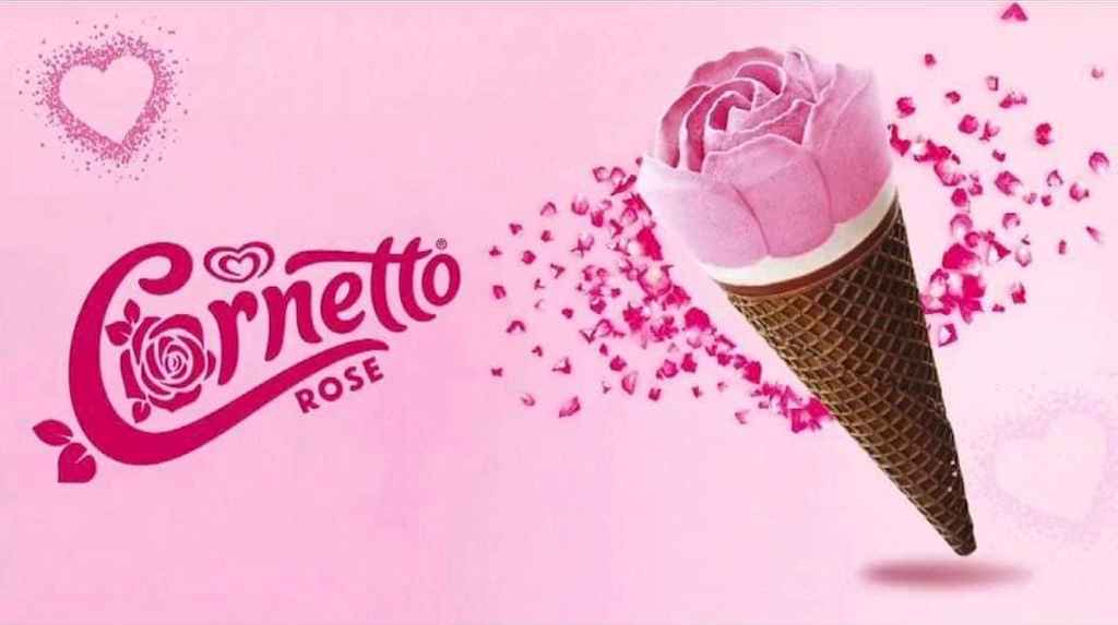 Cornetto Rose Algida: il nuovo gelato 2022 a forma di rosa tra lampone e vaniglia