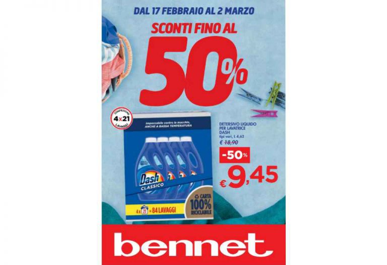 Volantino Bennet dal 17 febbraio al 2 marzo 2022