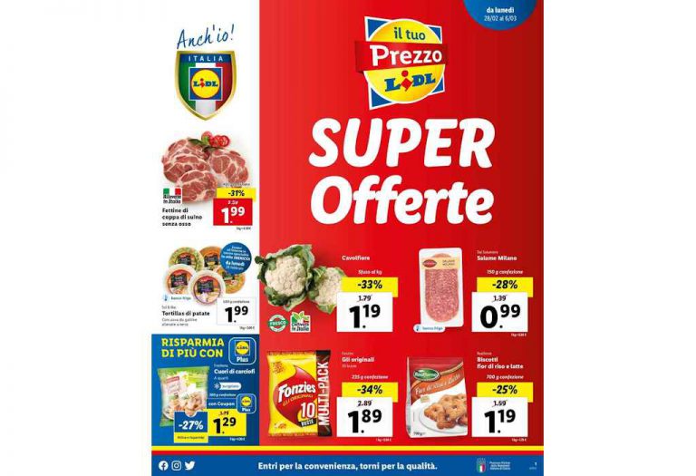 Volantino Lidl dal 28 febbraio al 6 marzo 2022