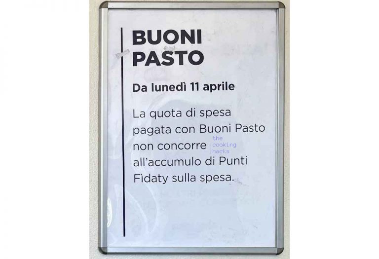 Esselunga e i buoni pasto: niente punti Fidaty sulla spesa dall'11 aprile 2022