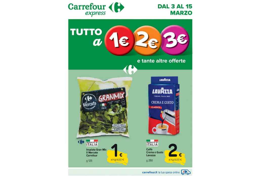 Volantino Carrefour Express dal 3 al 15 marzo 2022