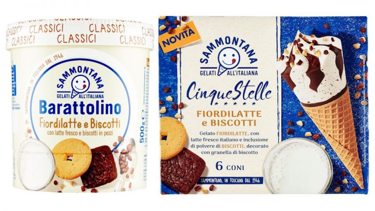 Cono Cinque Stelle e Barattolino Fiordilatte e Biscotti: la novità 2022 di Sammontana, ingredienti, prezzo e dove trovarli