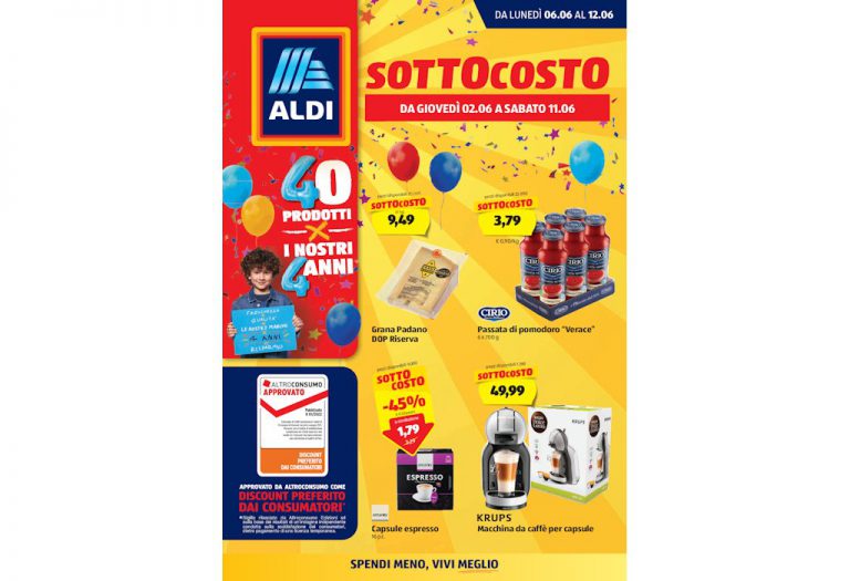Volantino Aldi dal 6 al 12 giugno 2022
