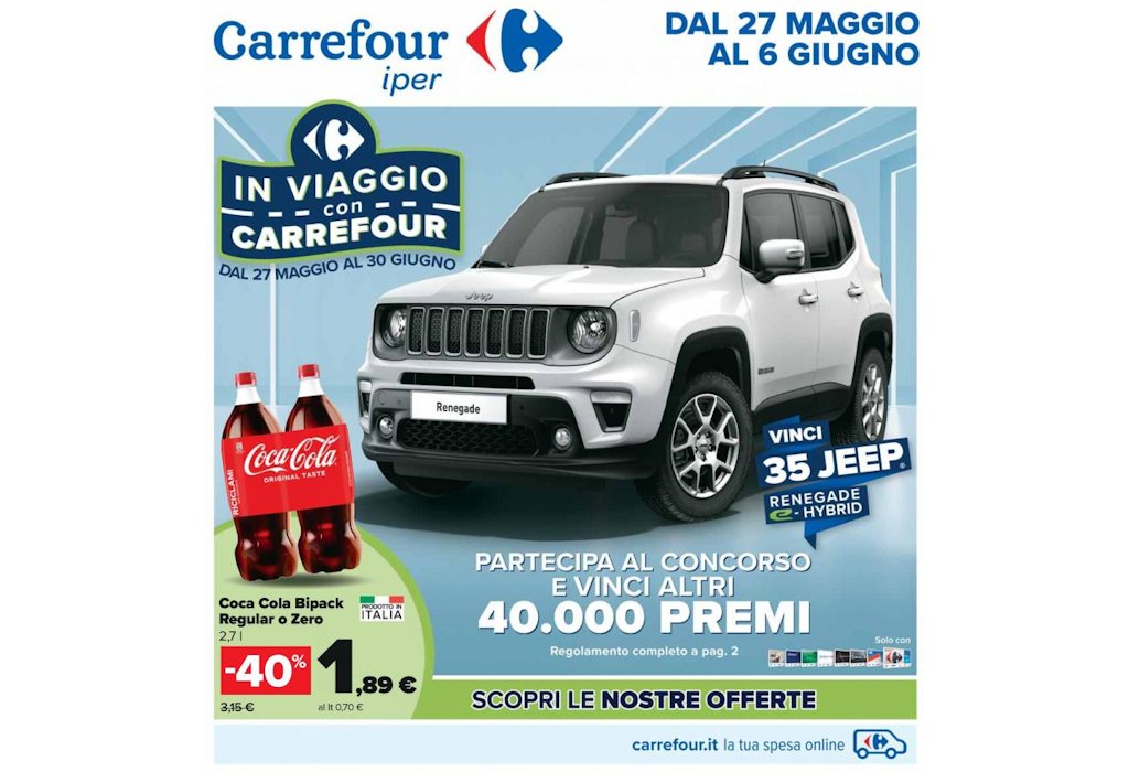 Volantino Carrefour Iper dal 27 maggio al 6 giugno 2022