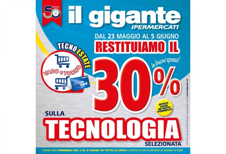 Volantino Il Gigante Tecnologia dal 23 maggio al 5 giugno 2022