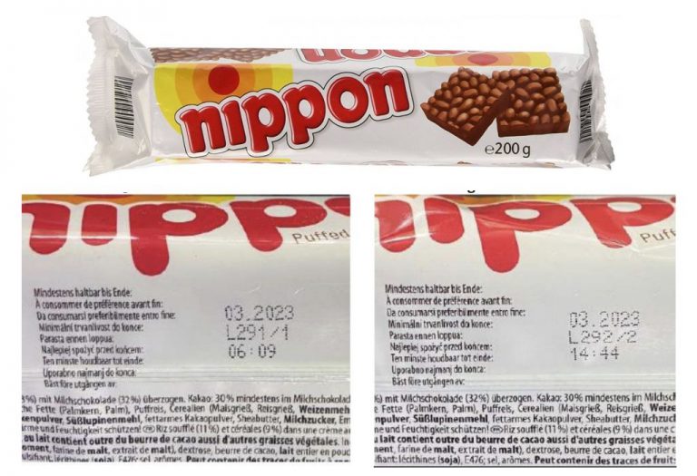 Richiamato riso soffiato e cioccolato Nippon per possibile presenza di corpi estranei