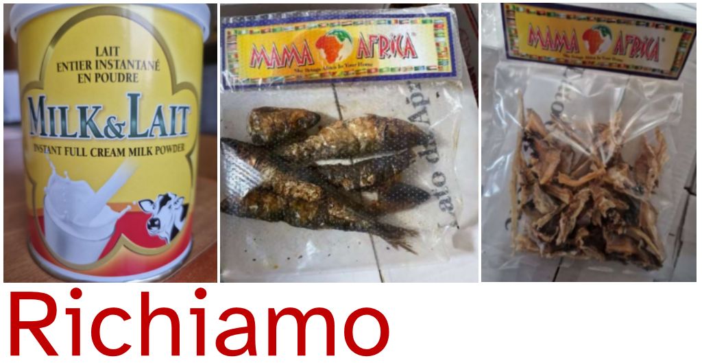 Richiamati latte in polvere e pesce essiccato per stabilimento non idoneo